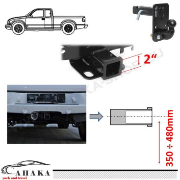 Regulowany adapter haka holowniczego do samochodów USA