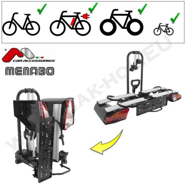 Składany bagażnik na hak holowniczy na 2 rowery Menabo Antares