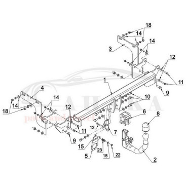 Hak holowniczy wypinany AUTOMAT + moduł 7 pin do Citroen C4 Picasso 2013-2018