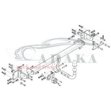 Hak holowniczy odkręcany + moduł 7 pin do MB Mercedes Benz C Klasa C205 Coupe 2014-2021
