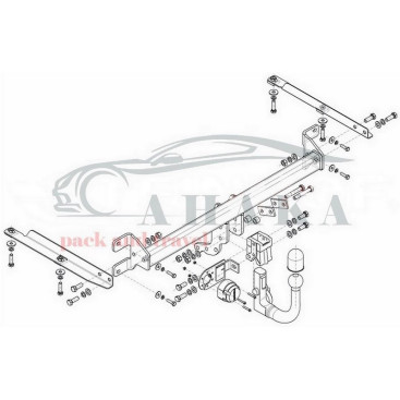 Hak holowniczy wypinany AUTOMAT + moduł 13 pin do Honda Accord Tourer Kombi 2008-2015