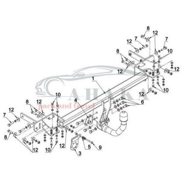 Hak holowniczy wypinany AUTOMAT + moduł 13 pin do Kia Cee'D III Hatchback od 2018