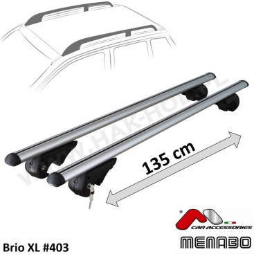 Bagażnik bazowy z belkami poprzecznymi na dach Menabo Brio XL
