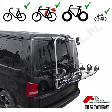 Shadow - bagażnik rowerowy na tylną klapę na 3 rowery do VW Transporter T6 2015-