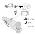 Hak holowniczy - adapter USA do aut z gniazdem 32x32 mm (1,25 cala)